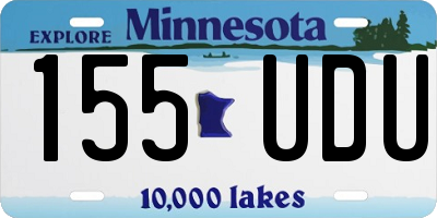 MN license plate 155UDU