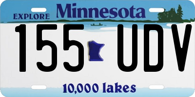 MN license plate 155UDV