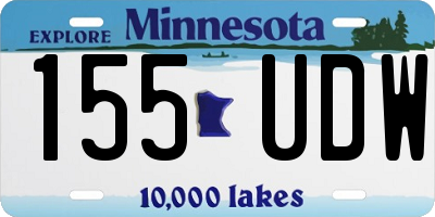 MN license plate 155UDW