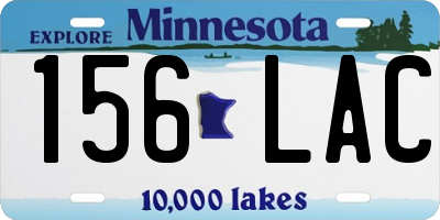 MN license plate 156LAC