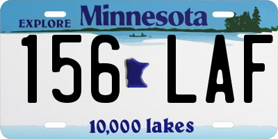 MN license plate 156LAF