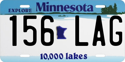 MN license plate 156LAG