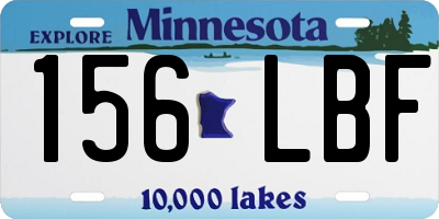 MN license plate 156LBF