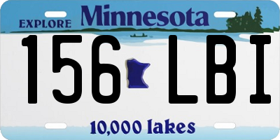 MN license plate 156LBI