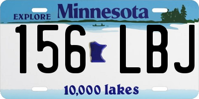 MN license plate 156LBJ