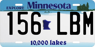 MN license plate 156LBM