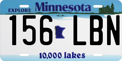 MN license plate 156LBN