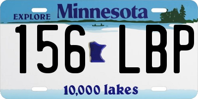 MN license plate 156LBP