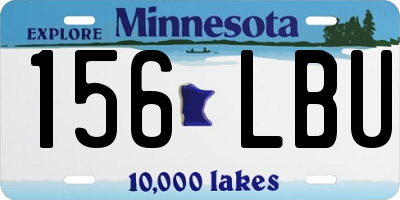 MN license plate 156LBU