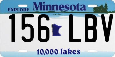 MN license plate 156LBV