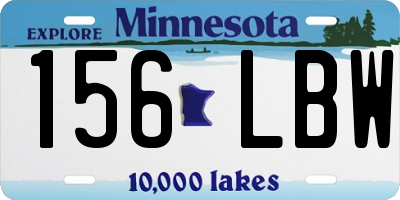 MN license plate 156LBW