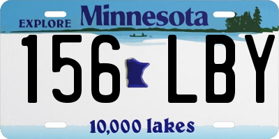 MN license plate 156LBY