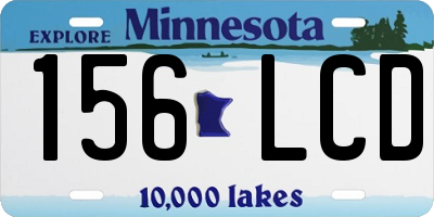 MN license plate 156LCD