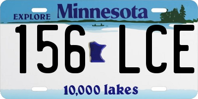 MN license plate 156LCE