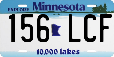 MN license plate 156LCF