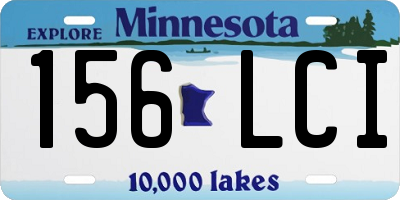 MN license plate 156LCI