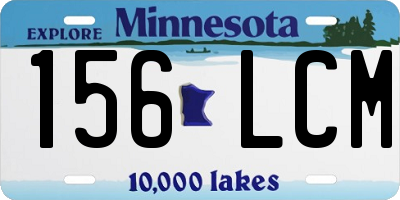MN license plate 156LCM