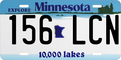 MN license plate 156LCN