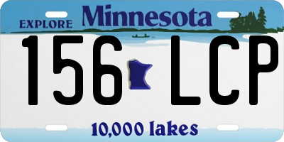 MN license plate 156LCP