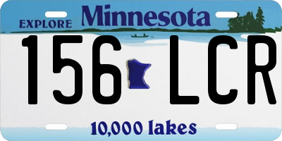 MN license plate 156LCR