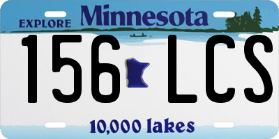 MN license plate 156LCS