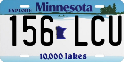 MN license plate 156LCU