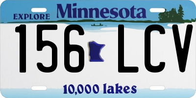 MN license plate 156LCV