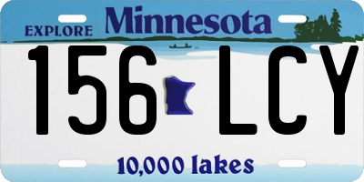 MN license plate 156LCY