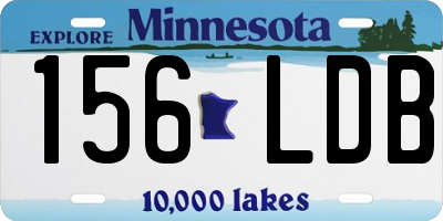 MN license plate 156LDB