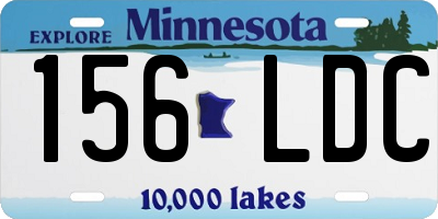 MN license plate 156LDC