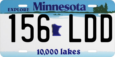 MN license plate 156LDD