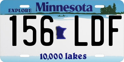 MN license plate 156LDF