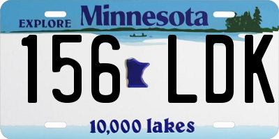 MN license plate 156LDK