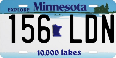 MN license plate 156LDN