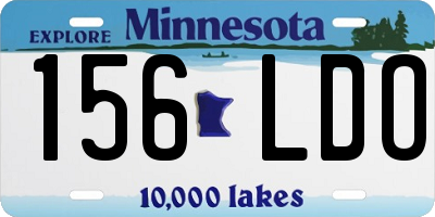 MN license plate 156LDO