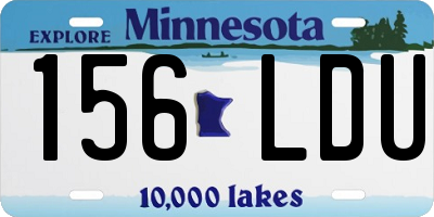 MN license plate 156LDU