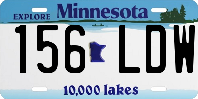MN license plate 156LDW