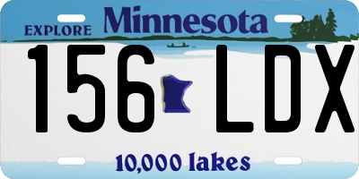 MN license plate 156LDX