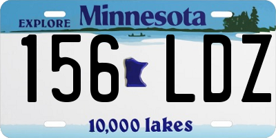 MN license plate 156LDZ