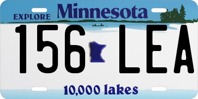 MN license plate 156LEA