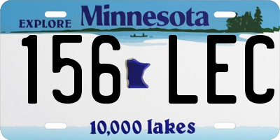 MN license plate 156LEC