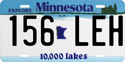 MN license plate 156LEH