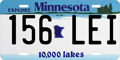 MN license plate 156LEI