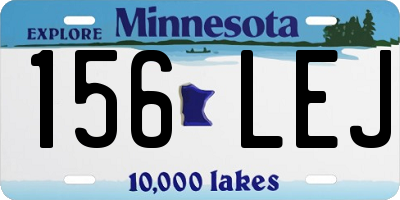 MN license plate 156LEJ