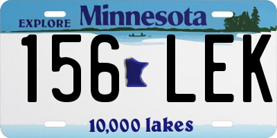 MN license plate 156LEK