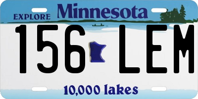 MN license plate 156LEM