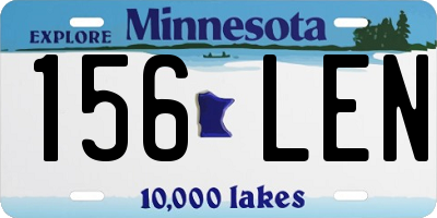 MN license plate 156LEN