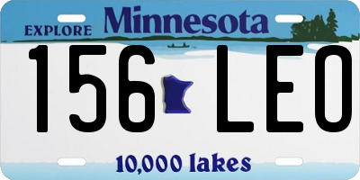 MN license plate 156LEO