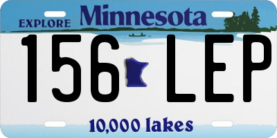 MN license plate 156LEP