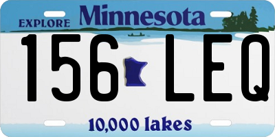 MN license plate 156LEQ